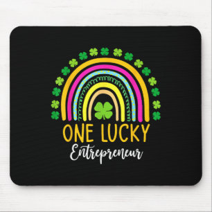 Ein glücklicher Unternehmer St. Patrick Tag Shamro Mousepad
