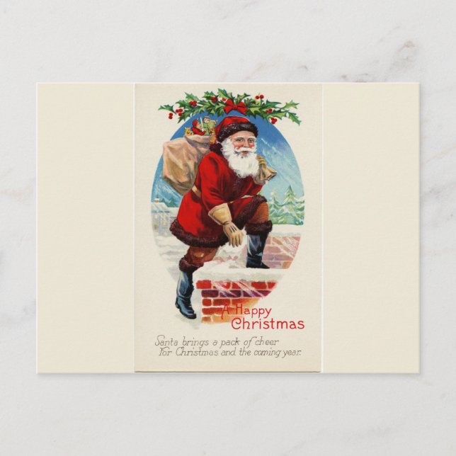 Ein glücklicher Weihnachten Vintag Weihnachten Wei (Vorderseite)