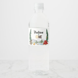 Ein glückliches Camper Wasserflasche-Etikett
