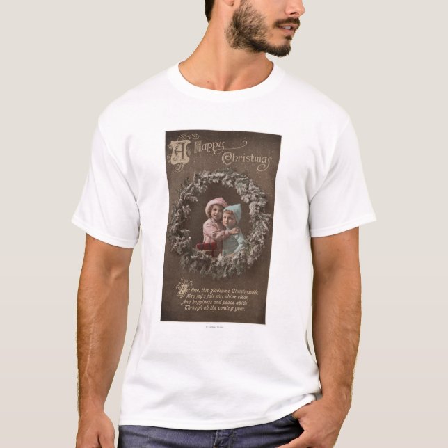 Ein glückliches ChristmasLittle Kinderumarmen T-Shirt (Vorderseite)