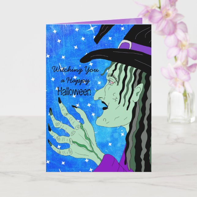 Ein glückliches Halloween Karte (Orchidee)