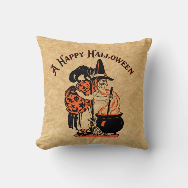 Ein glückliches Halloween-Kissen Kissen (Vorderseite)