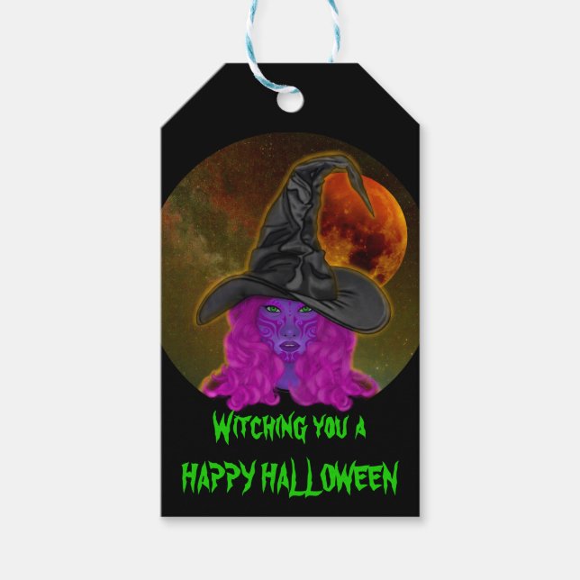 Ein glückliches Halloween-Party Geschenkanhänger (Vorderseite)