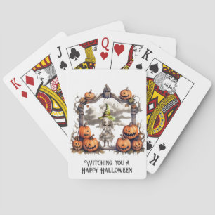 Ein glückliches Halloween Spielkarten