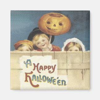 Ein glückliches Halloween-Vintages Magnet