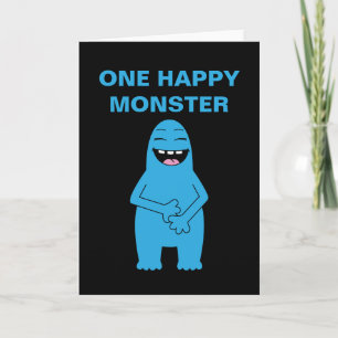 Ein glückliches Monster Halloween Geburtstag Benut Karte