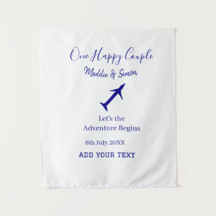 Ein glückliches Paar, lasst das Abenteuer Hochzeit Wandteppich