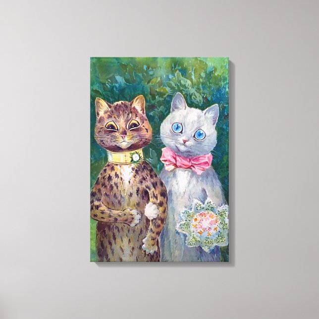 Ein glückliches Paar | Louis Wain | Leinwanddruck (Vorderseite)