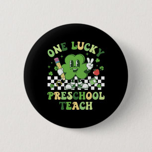 Ein Glücks-Gnomentoilettenlehrer St Patricks Day  Button