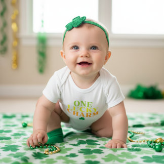 Ein Glücksbringer | Erstes St. Patrick's Day Gesch Baby Strampler