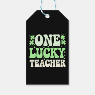 Ein Glückspilz-Lehrer Groovy Retro Lehrer St. Patr Geschenkanhänger