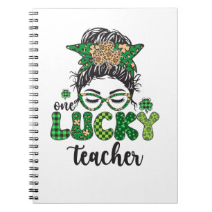 Ein Glückspilz-Lehrer - St. Patrick's Day Notizblock