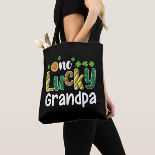 Ein Glückspilz Opa passende Familie St. Patrick's  Tasche