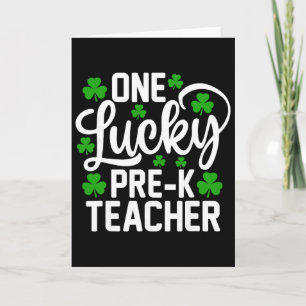Ein Glückspilz Pre-K-Lehrer Lustiger St. Patrick's Karte