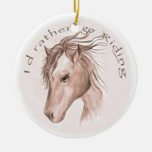 Ein Go-Reitpferd Keramikornament