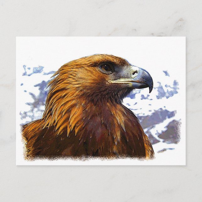 Ein goldener Adler Postkarte (Vorderseite)