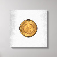 Ein goldener Dollar 1853 - Silbermünzen Hintergrun