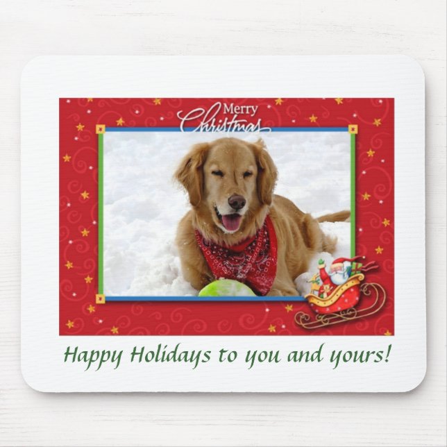 Ein goldener Weihnachtsgruß Mousepad (Vorne)