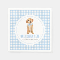 Ein goldenes Jahr Welpen-Preppy-Kariert 1. Geburts