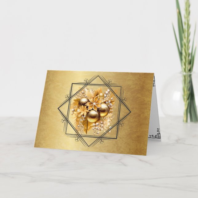 Ein goldenes Weihnachten Karte (Vorderseite)