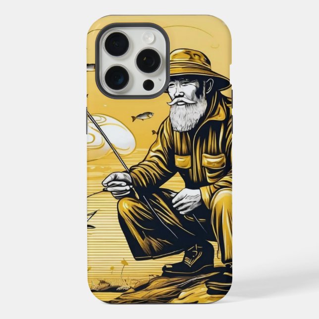 Ein Goldfischer iPhone 15 Pro Max Hülle (Rückseite)