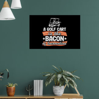 Ein Golfplatz ist der Beginn der Fortbewegung Poster