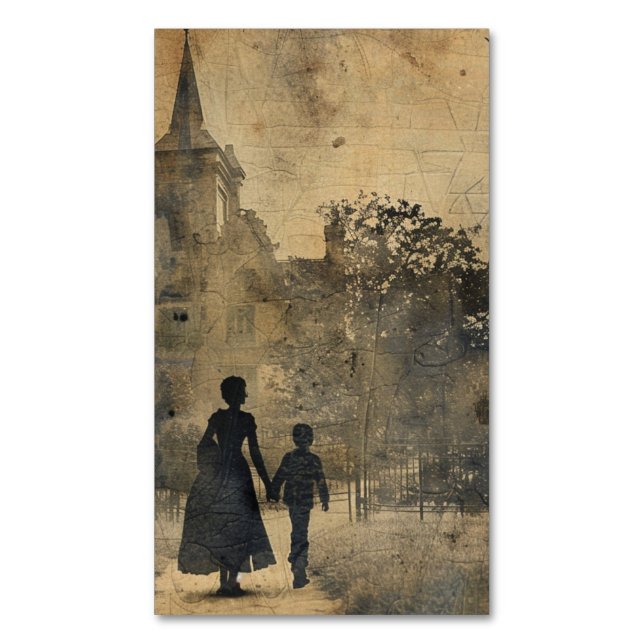 Ein Gothic-Mutter-Serien-Design #8 Magnetische Visitenkarte (Vorderseite Vertikal)