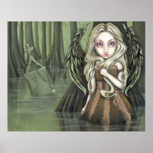 Ein Grab im Kunst-Druck Engel des Sumpfs gotischen Poster