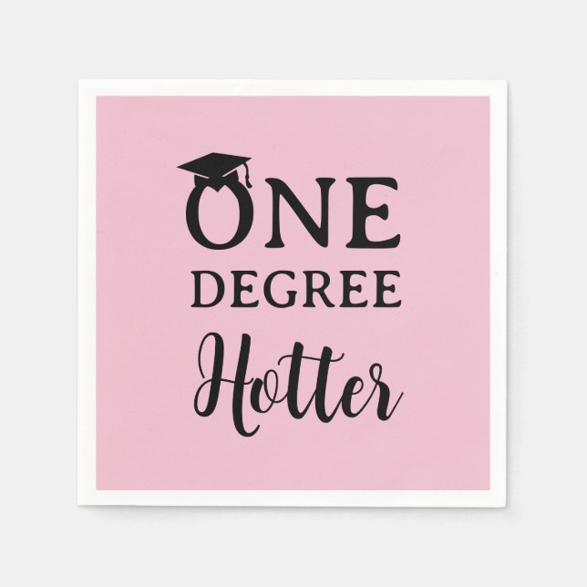 Ein Grad Hotter Abschluss rosa Serviette (Vorderseite)