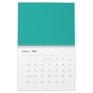 Ein Gradientenhintergrund, der Blau in Grün mischt Kalender