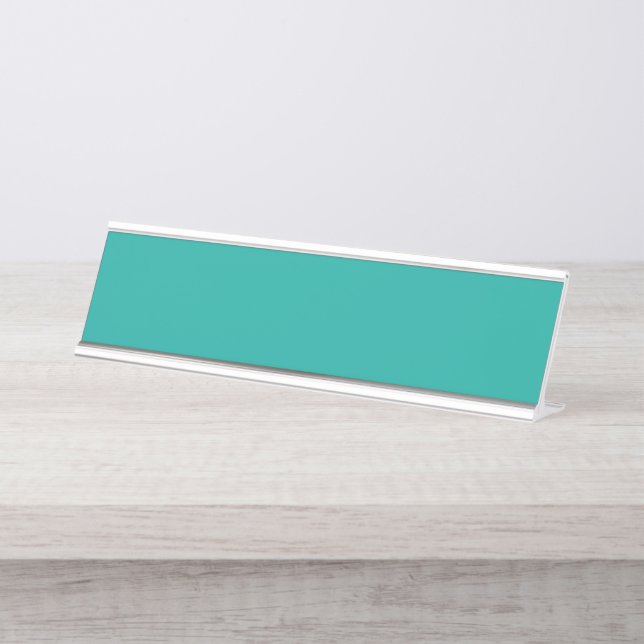 Ein Gradientenhintergrund, der Blau in Grün mischt Schreibtischnamensplakette (Vorderseite )