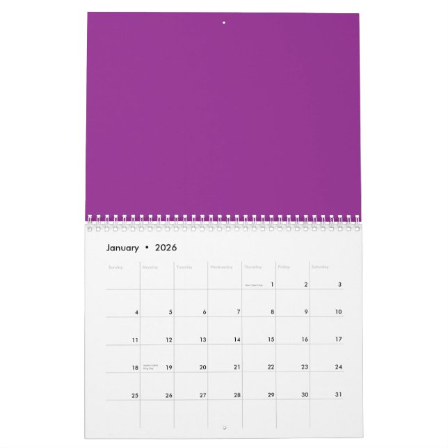 Ein Gradientenhintergrund, der Rosa- und Kalender (Jan 2026)