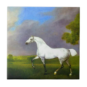 Ein graues Pferd durch George Stubbs Fliese