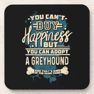 Ein Greyhound T - Shirt Rescue Hundeshirt adoptier Getränkeuntersetzer