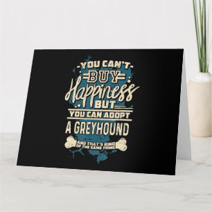 Ein Greyhound T - Shirt Rescue Hundeshirt adoptier Karte