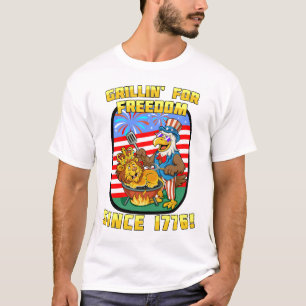 Ein Grill zu Ehren der Freiheit. 1776 T-Shirt