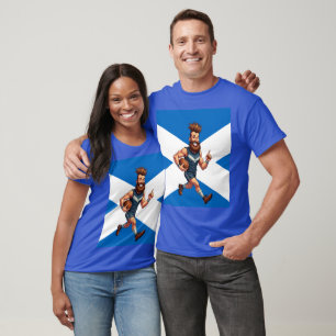 Ein grinsender schottischer Rugbyläufer T-Shirt