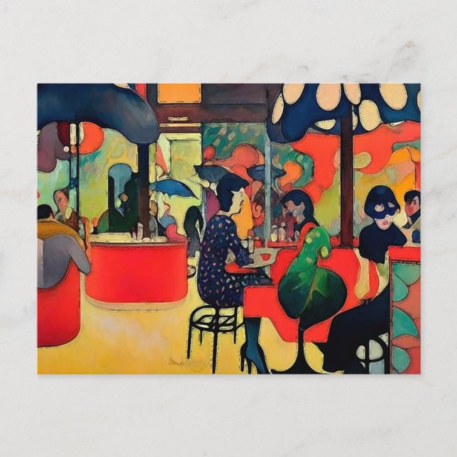 Ein Groovy Café Postkarte (Vorderseite)