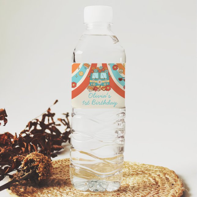 Ein Groovy Retro Rainbow 1. Geburtstag (Von Creator hochgeladen)