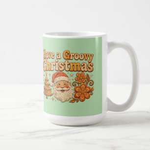 Ein groovy Weihnachten Retro-Santa-T-Shirt Kaffeetasse