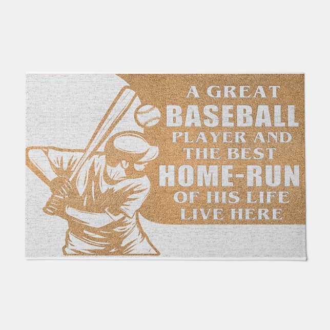 Ein großartiger Baseballspieler und der beste Zuha Fußmatte (Vorderseite)