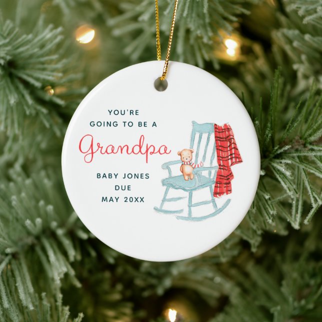 Ein großartiger Personalisierter Teddybär Keramik Ornament (Baum)