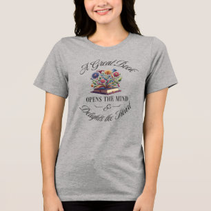 Ein großartiges Buch erfreut floral Tri-Blend Shirt