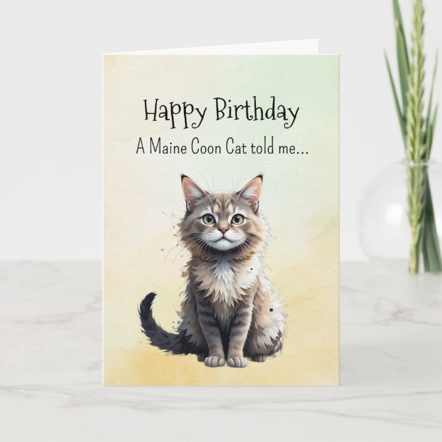 Ein großartiges Coon Cat Personality Birthday Fun  Karte (Vorderseite)