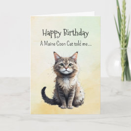 Ein großartiges Coon Cat Personality Birthday Fun  Karte