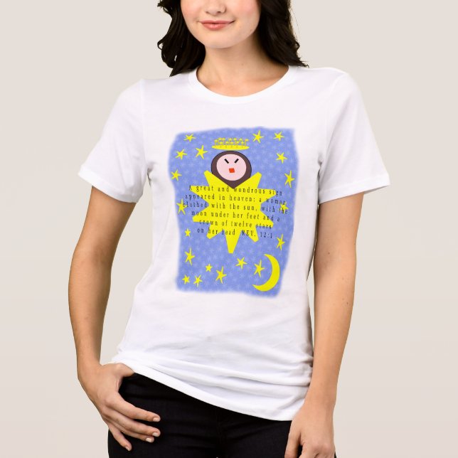 Ein großartiges und wundervolles Schild erschien Tri-Blend Shirt (Vorderseite)