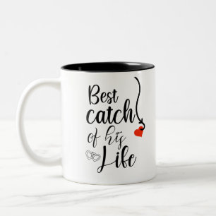 Ein großer Fischer, der beste Schatz seines Leben Zweifarbige Tasse