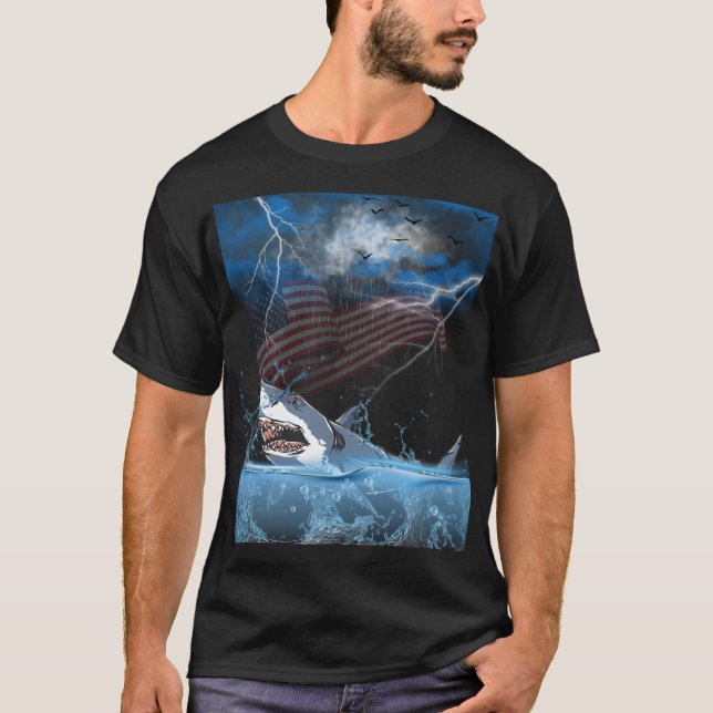 ein großer Hai, der während eines Aufenthalts aus  T-Shirt (Vorderseite)