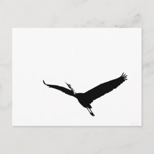 Ein großer Heron, der fliegt Postkarte