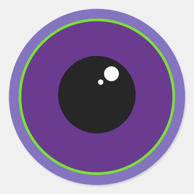 Ein großes Auge Lila Runder Aufkleber (Vorderseite)